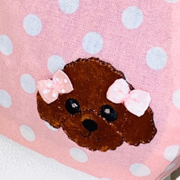 100% Cotton 3 Layers Polka Dot Pink Facemask - Picture 4 of 8